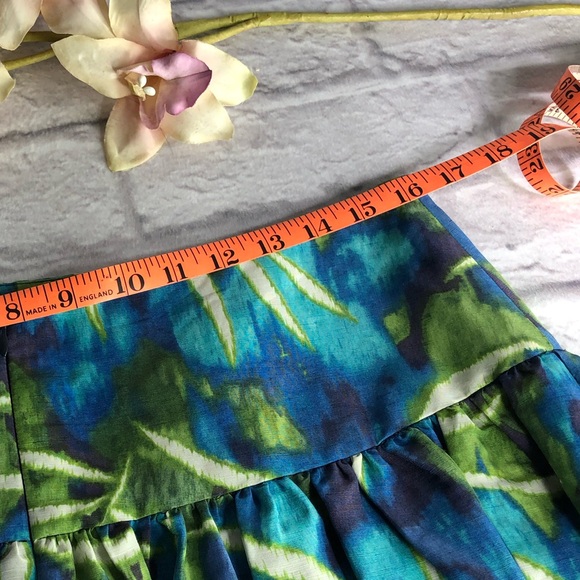 KENNETH COLE Tropical Drop Waisted Skirt Sz 8 - Picture 11 of 14
